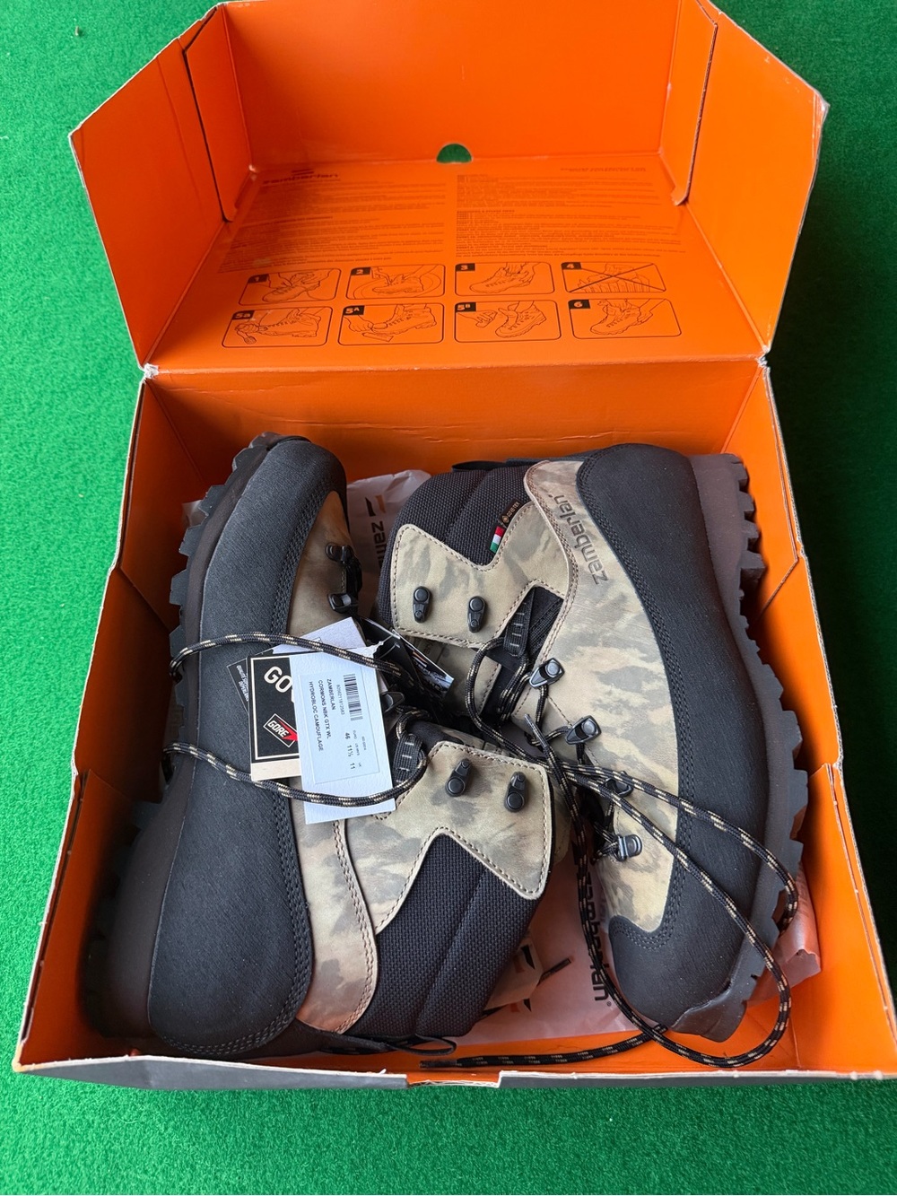 Zamberlan Cormons GTX RR WL Waterproof Hiking Boots for Men - Camo Size: 11.5